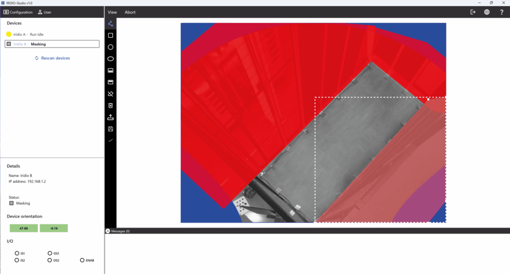 A mask of the area to be monitored.
